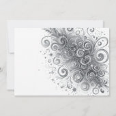 パープルとシルバーのキンセアニエラの女の子 招待状 (裏面)