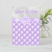 パープルとシルバーのタフトパール スイート16 招待状 (スタンド正面)