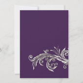 パープルとシルバーの結婚記念日招待状 招待状 (裏面)