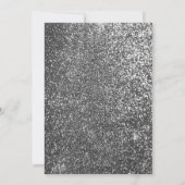 パープルとシルバーの花のロマンチックなブライダルシャワー 招待状 (裏面)