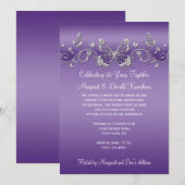 パープルとシルバーの蝶 25周年記念 招待状 (正面/裏面)