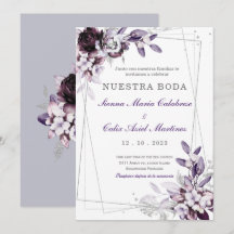パープルとシルバーラベンダーの結婚式
