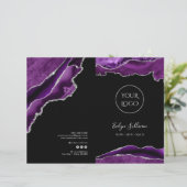 パープルとシルバーagateのサービスメニューパンフレット (スタンド正面)