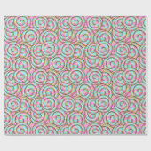 パープルとターコイズオールデイスクッカー誕生日 ラッピングペーパー (フラット)