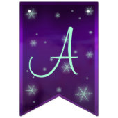 パープルとターコイズフェアリー誕生日 バンティングフラッグ (第3の旗)