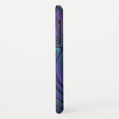 パープルとターコイズモダン抽象芸術のフラクタル・アート Case-Mate iPhoneケース (裏面/左)