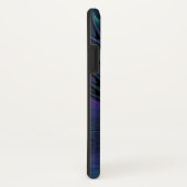 パープルとターコイズモダン抽象芸術のフラクタル・アート Case-Mate iPhoneケース (裏面/右)