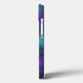パープルとターコイズモダン抽象芸術のフラクタル・アート Case-Mate iPhoneケース (裏面 / 左)