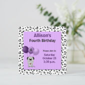 パープルとダルマーション4th誕生日パーティー 招待状 (スタンド正面)