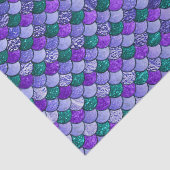 パープルとティール（緑がかった色）グラデーショングリッターマーメイドはかりで測 薄葉紙 (詳細)