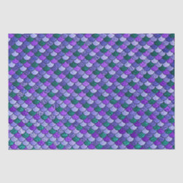 パープルとティール（緑がかった色）グラデーショングリッターマーメイドはかりで測 薄葉紙