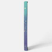 パープルとティール（緑がかった色）グラムシック SAMSUNG GALAXYケース (左側面)