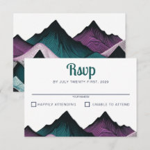 パープルとティール（緑がかった色）マウン結婚テン