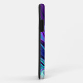 パープルとティール(緑がかった色)抽象芸術流体アート Case-Mate iPhoneケース (裏面/右)