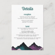 パープルとティール（緑がかった色）結婚山脈