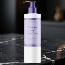 パープルとパープル箔の化粧品ボトルラベル スパークリングワインラベル