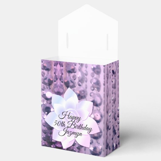 パープルとピンクのビーエレガントズ誕生日 フェイバーボックス (オープン)