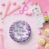 パープルとピンクのビーエレガントズ誕生日 ペーパーボウル (パーティー)