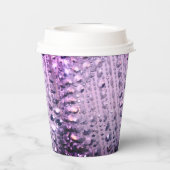 パープルとピンクのビーエレガントズ誕生日 紙コップ (裏面)
