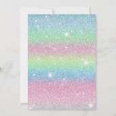 パープルとピンクの人魚の海の誕生日 招待状 (裏面)