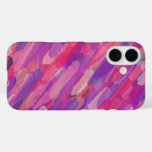パープルとピンクの抽象的パターン Case-Mate iPhoneケース (裏面 (横))
