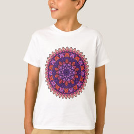 パープルとピンクの曼荼羅 Tシャツ