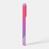 パープルとピンクの波 iPhoneケース (右側面)