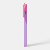 パープルとピンクの波 iPhoneケース (左側面)