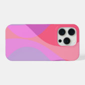 パープルとピンクの波 iPhoneケース (裏面横)