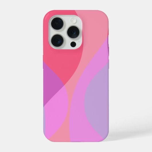 パープルとピンクの波 iPhoneケース (裏面)