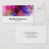 パープルとピンクスのモダン抽象芸術フラクタルデザイン 名刺 (正面/裏面)