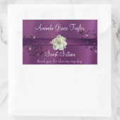 パープルとブラックのスイート16 ウォーターボトルラベル 長方形シール (バッグ)