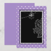 パープルとブラックの招待状 招待状 (正面/裏面)