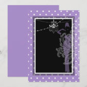 パープルとブラックの招待状 招待状 (正面/裏面)