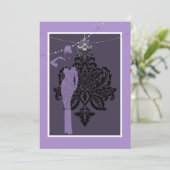 パープルとブラックの招待状 招待状 (スタンド正面)