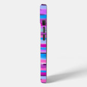 パープルとブルーのストライプアート Case-Mate iPhoneケース (裏面 / 左)