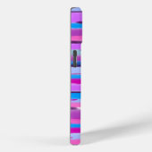 パープルとブルーのストライプアート Case-Mate iPhoneケース (裏面 / 右)