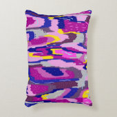 パープルとブルーの抽象芸術スター アクセントクッション (正面(垂直))