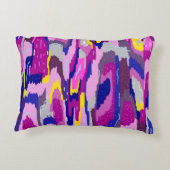 パープルとブルーの抽象芸術スター アクセントクッション (裏面)