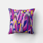 パープルとブルーの抽象芸術スター クッション (裏面)