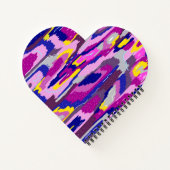 パープルとブルーの抽象芸術スター ノートブック (裏面)