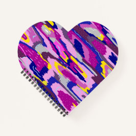 パープルとブルーの抽象芸術スター ノートブック