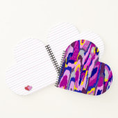 パープルとブルーの抽象芸術スター ノートブック (内部)