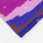 パープルとブルーの抽象芸術スター フリースブランケット (角)