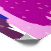 パープルとブルーの抽象芸術スター ポスター (角)