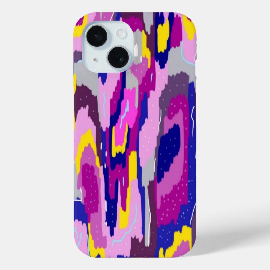 パープルとブルーの抽象芸術スター Case-Mate iPhoneケース (裏面)