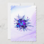 パープルとブルーの蘭のキンバレラ招待状 招待状 (裏面)