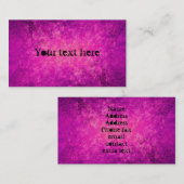 パープルとホットピンクのグランギーのパンク標準サイズ 名刺 (正面/裏面)