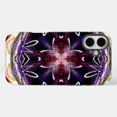パープルとマゼンタのコズミック・カレイドスコープ柄 Case-Mate iPhoneケース (裏面 (横))