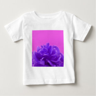 パープルとラズベリーのフローラアート ベビーTシャツ